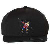 Dabbing Nutcracker Squad Deez Nuts Funny Christmas Pajamas Wool Snapback Cap