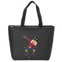 Dabbing Nutcracker Squad Deez Nuts Funny Christmas Pajamas Zip Tote Bag