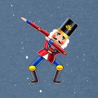 Dabbing Nutcracker Squad Deez Nuts Funny Christmas Pajamas Garment-Dyed Sweatshirt