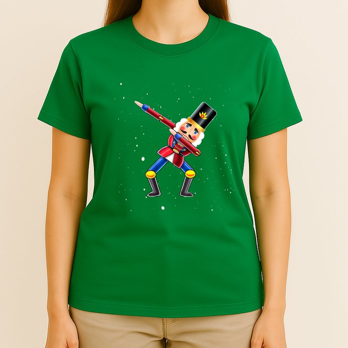 Dabbing Nutcracker Squad Deez Nuts Funny Christmas Pajamas T-Shirt