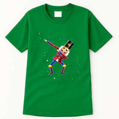 Dabbing Nutcracker Squad Deez Nuts Funny Christmas Pajamas Tall T-Shirt