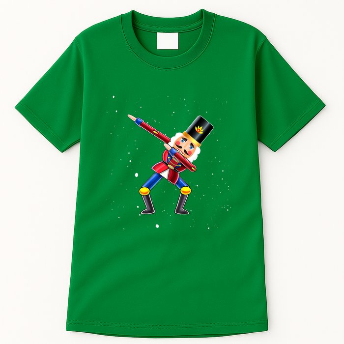 Dabbing Nutcracker Squad Deez Nuts Funny Christmas Pajamas Tall T-Shirt