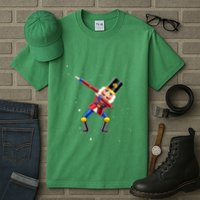 Dabbing Nutcracker Squad Deez Nuts Funny Christmas Pajamas Tall T-Shirt
