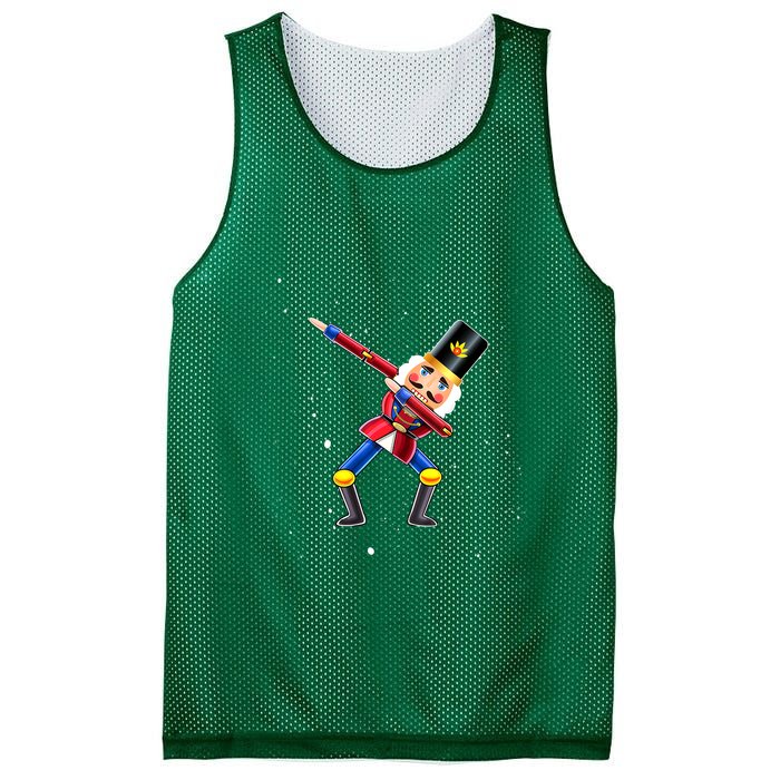 Dabbing Nutcracker Squad Deez Nuts Funny Christmas Pajamas Mesh Reversible Basketball Jersey Tank