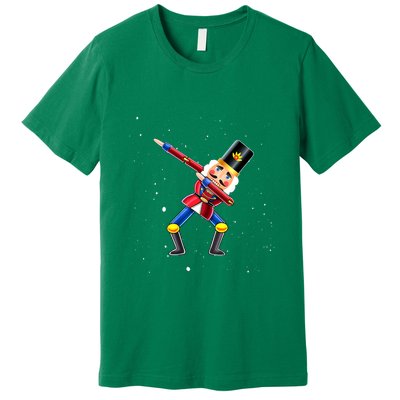 Dabbing Nutcracker Squad Deez Nuts Funny Christmas Pajamas Premium T-Shirt