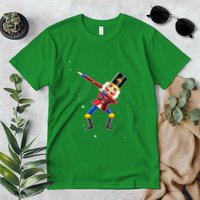 Dabbing Nutcracker Squad Deez Nuts Funny Christmas Pajamas Premium T-Shirt