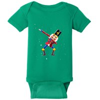 Dabbing Nutcracker Squad Deez Nuts Funny Christmas Pajamas Baby Bodysuit