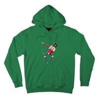 Dabbing Nutcracker Squad Deez Nuts Funny Christmas Pajamas Tall Hoodie