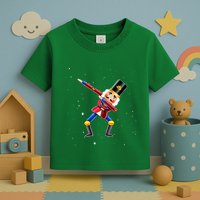 Dabbing Nutcracker Squad Deez Nuts Funny Christmas Pajamas Toddler T-Shirt