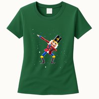 Dabbing Nutcracker Squad Deez Nuts Funny Christmas Pajamas Womens T-Shirt
