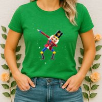 Dabbing Nutcracker Squad Deez Nuts Funny Christmas Pajamas Womens T-Shirt
