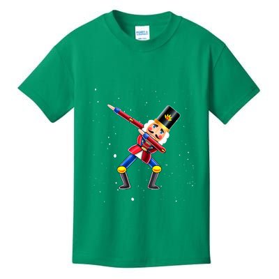 Dabbing Nutcracker Squad Deez Nuts Funny Christmas Pajamas Kids T-Shirt