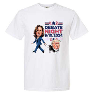 Debate Night Showdown Kamala Dog Walks Trump Garment-Dyed Heavyweight T-Shirt