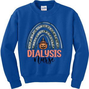 Dialysis Nurse Spooky Halloween Pumpkin Rainbow Nursing Meaningful Gift Kids Sweatshirt