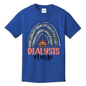 Dialysis Nurse Spooky Halloween Pumpkin Rainbow Nursing Meaningful Gift Kids T-Shirt