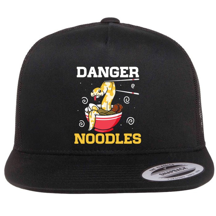 Danger Noodles Snake Owner Ball Python Reptile Snakes Gift Flat Bill Trucker Hat