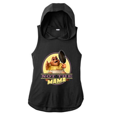 Dinosaurs Not The Mama Ladies PosiCharge Tri-Blend Wicking Draft Hoodie Tank