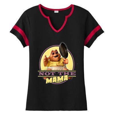 Dinosaurs Not The Mama Ladies Halftime Notch Neck Tee