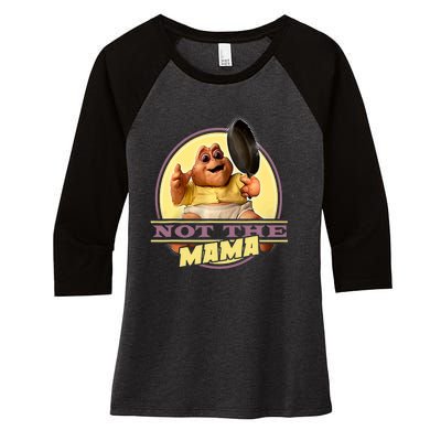 Dinosaurs Not The Mama Women's Tri-Blend 3/4-Sleeve Raglan Shirt