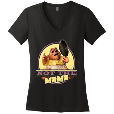 Dinosaurs Not The Mama Women's V-Neck T-Shirt