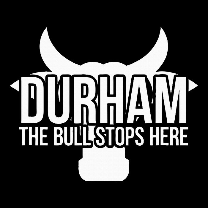 Durham Nc The Bull Stops Here Stripe Pom Pom Beanie