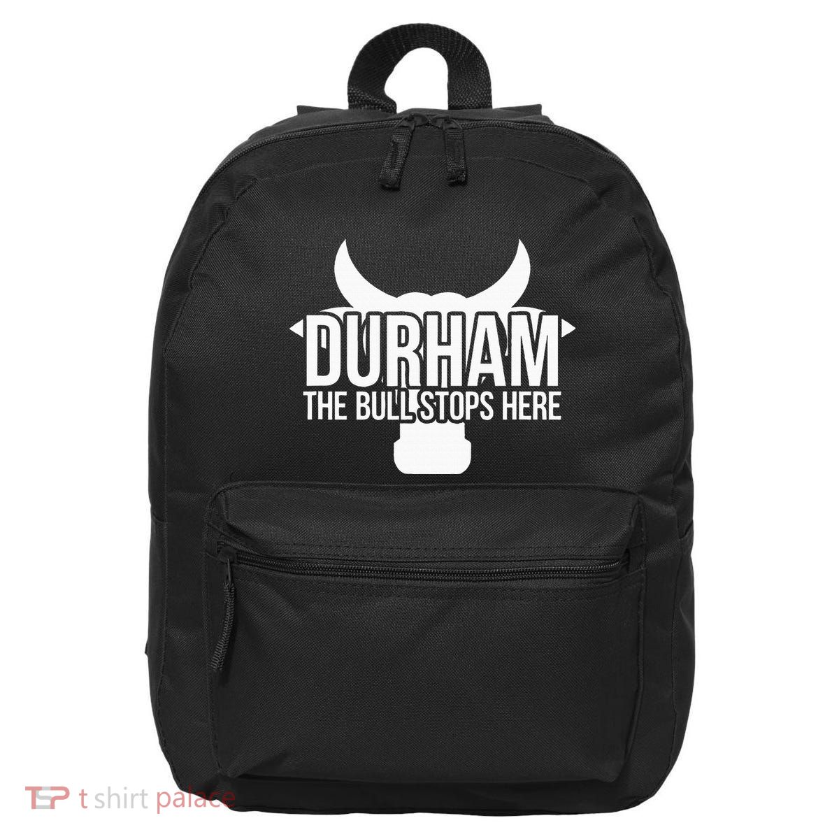 Durham Nc The Bull Stops Here 16 in Basic Backpack