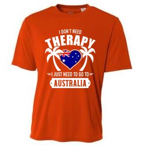 Don't Need Therapy Just Need To Go To Australia Gift Cooling Performance Crew T-Shirt