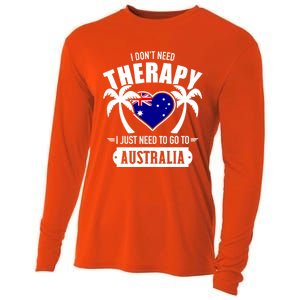 Don't Need Therapy Just Need To Go To Australia Gift Cooling Performance Long Sleeve Crew