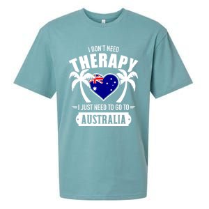 Don't Need Therapy Just Need To Go To Australia Gift Sueded Cloud Jersey T-Shirt