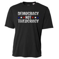 Democracy Not Theocracy Vintage Patriotic Sayings Cooling Performance Crew T-Shirt