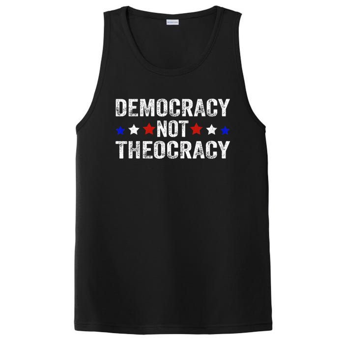 Democracy Not Theocracy Vintage Patriotic Sayings PosiCharge Competitor Tank