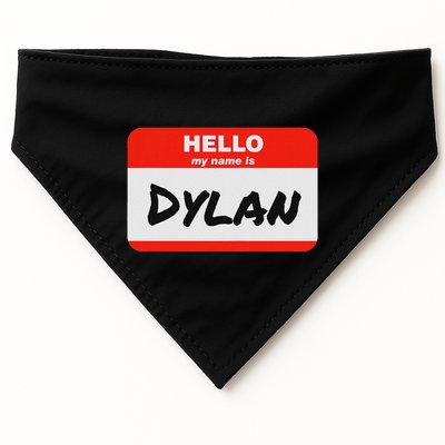 Dylan Name Tag Sticker Work Office Hello My Name Is Dylan USA-Made Doggie Bandana