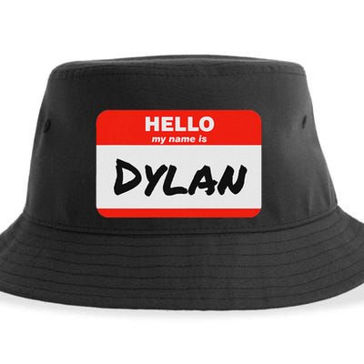 Dylan Name Tag Sticker Work Office Hello My Name Is Dylan Sustainable Bucket Hat