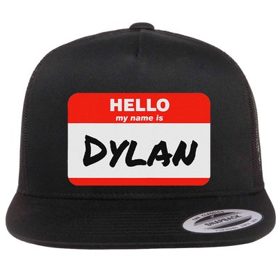Dylan Name Tag Sticker Work Office Hello My Name Is Dylan Flatbill Hat