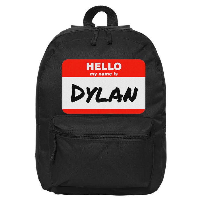Dylan Name Tag Sticker Work Office Hello My Name Is Dylan 16 in Basic Backpack
