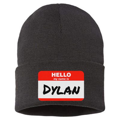 Dylan Name Tag Sticker Work Office Hello My Name Is Dylan Sustainable Knit Beanie