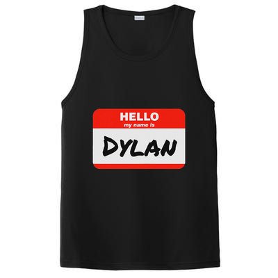 Dylan Name Tag Sticker Work Office Hello My Name Is Dylan PosiCharge Competitor Tank