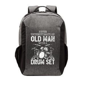 Drummer Never Underestimate An Old Man With A Drum Set Vector Backpack