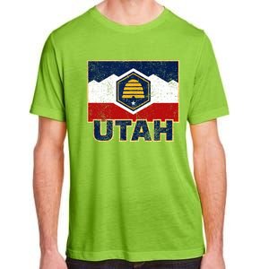 Distressed New Utah Flag Adult ChromaSoft Performance T-Shirt