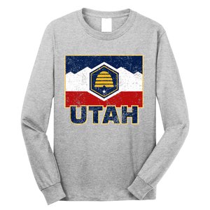 Distressed New Utah Flag Long Sleeve Shirt