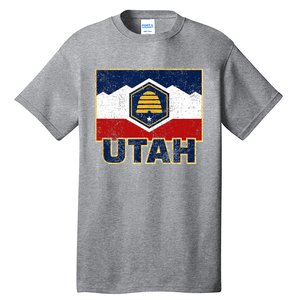 Distressed New Utah Flag Tall T-Shirt