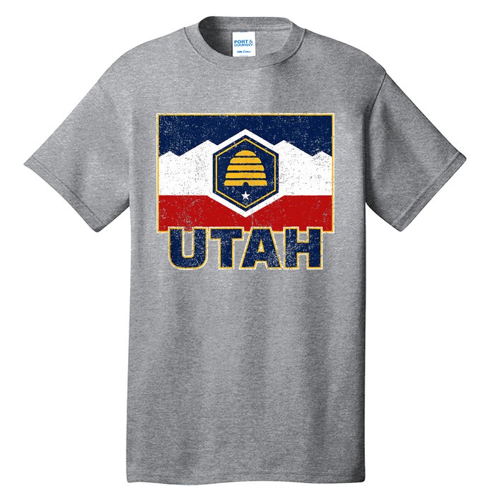 Distressed New Utah Flag Tall T-Shirt