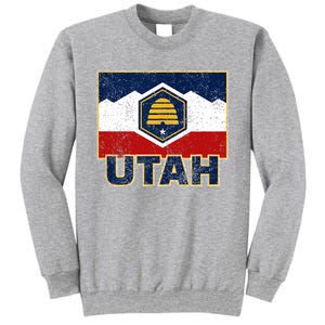 Distressed New Utah Flag Tall Sweatshirt