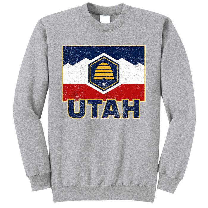 Distressed New Utah Flag Tall Sweatshirt