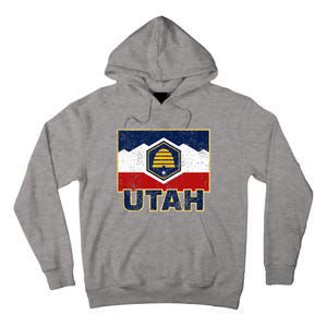 Distressed New Utah Flag Tall Hoodie