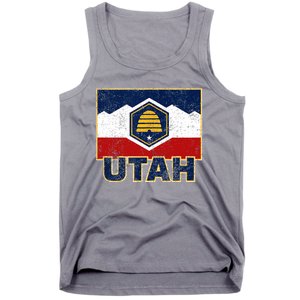 Distressed New Utah Flag Tank Top