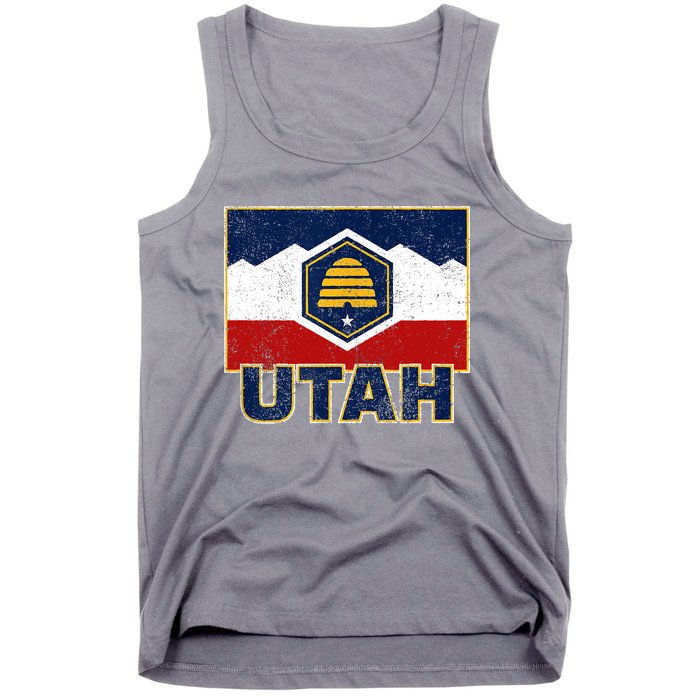 Distressed New Utah Flag Tank Top