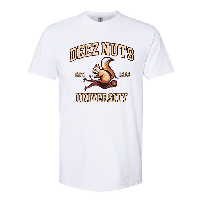 Deez Nuts University Funny College Fraternity Sorority Softstyle CVC T-Shirt