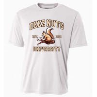 Deez Nuts University Funny College Fraternity Sorority Cooling Performance Crew T-Shirt