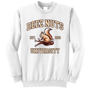 Deez Nuts University Funny College Fraternity Sorority Sweatshirt